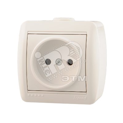 Розетка 1-м ОП Nata 16А IP20 без заземл. керамика бел. 710-0200-121