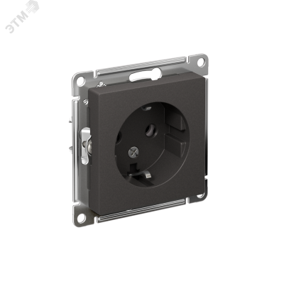 Розетка AtlasDesign 16А с заземл. механизм базальт SE ATN001443