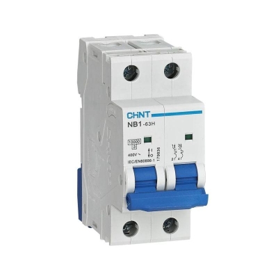 Выключатель автоматический модульный 2п C 10А 10кА NB1-63H CHINT 179824
