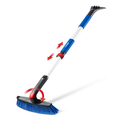 ЗУБР телескопическая щётка с поворотной головой от снега автомобильная, 860-1210 мм, Профессионал (61062)